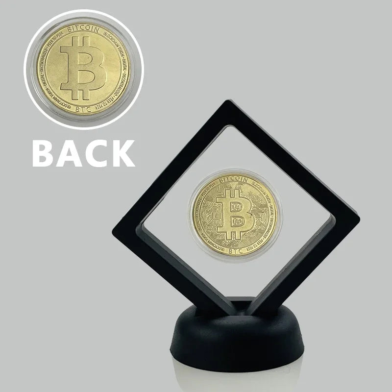 New Product Commemoration Coin Dogecoin Ethereum BNB TRX Ripple Cardano Crypto Bitcoin Litecoin Cryptocurrency With Nice Stand