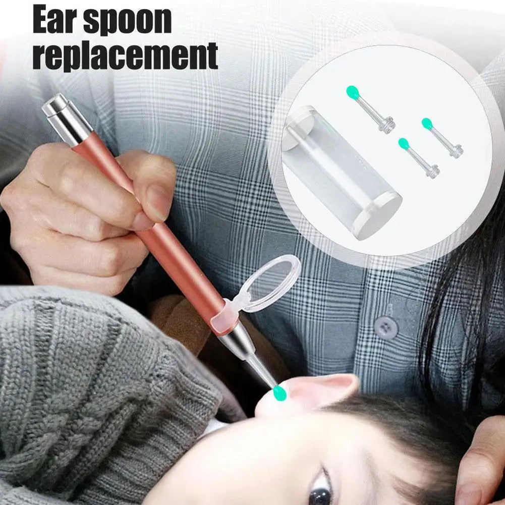 3Pcs/Set Ear Spoon Replacement For NE3 Wireless Smart Visual Ear Cleaner Otoscope Ear Wax Camera Removal K6L0