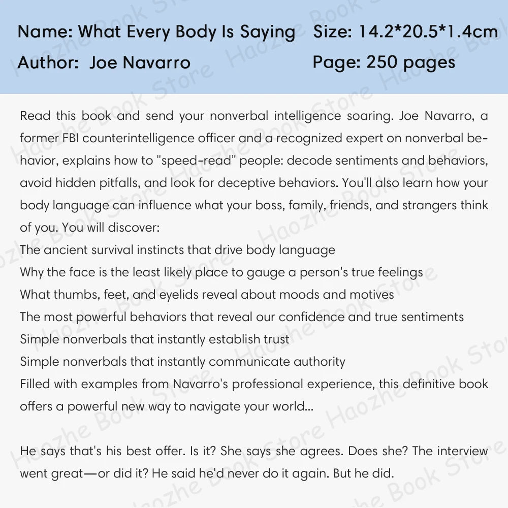 What Every Body Is Saying: An Ex-FBI Agent's Guide to Speed-Reading People Interpersonal Relations English Book Paperback