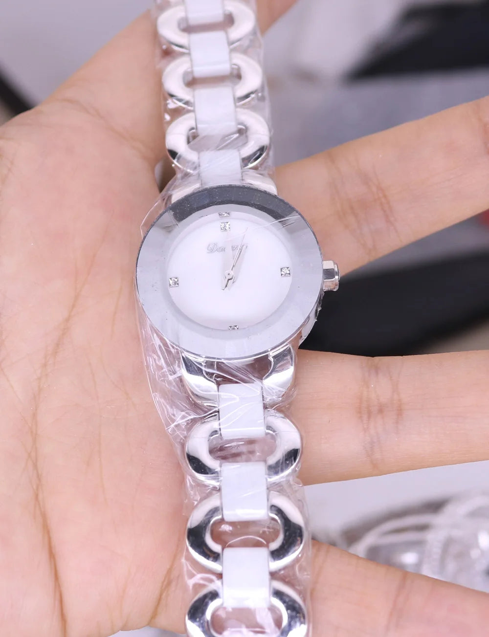 SALE!!! Discount Melissa Crystal Rhinestones Lady Women's Watch Japan Mov't Fashion Hours Ceramic Bracelet Girl's Gift Box