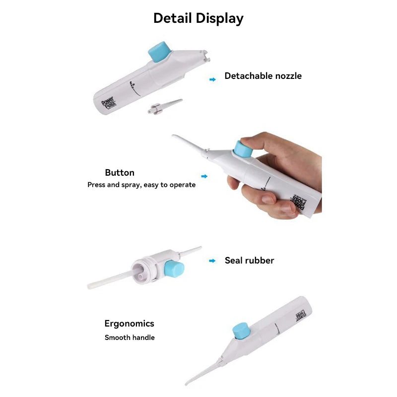 Xiaomi High Pressure Oral Irrigator Household Portable Teeth Clean Water Dental Floss Manual High Pressure Water Toothpick New