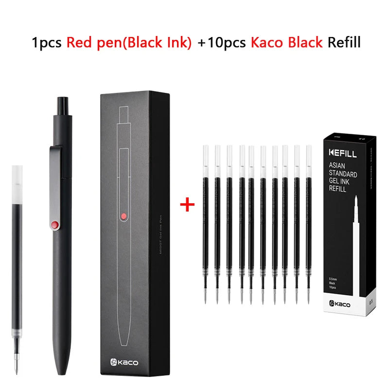 KACO 0.5mm MIDOT Gel Ink Pens, Quick-drying Press Smooth Writing Pen, High Volume for Taking Exams Grading Homework Doing Papers