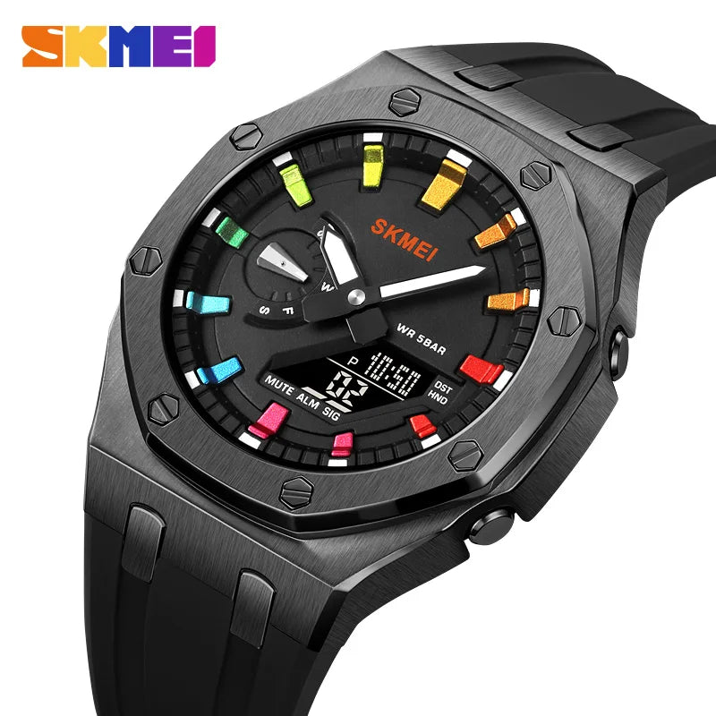 SKMEI 2243 Waterproof Night Glow Electronic Watch  Student Electronic Watch Multi functional Sports  Men's Watch