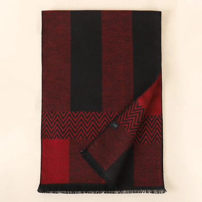 Men's Cotton Scarf Warm Neckerchief Patchwork Striped Scarves Soft Long Casual Male Bufanda Pashmina Shawl