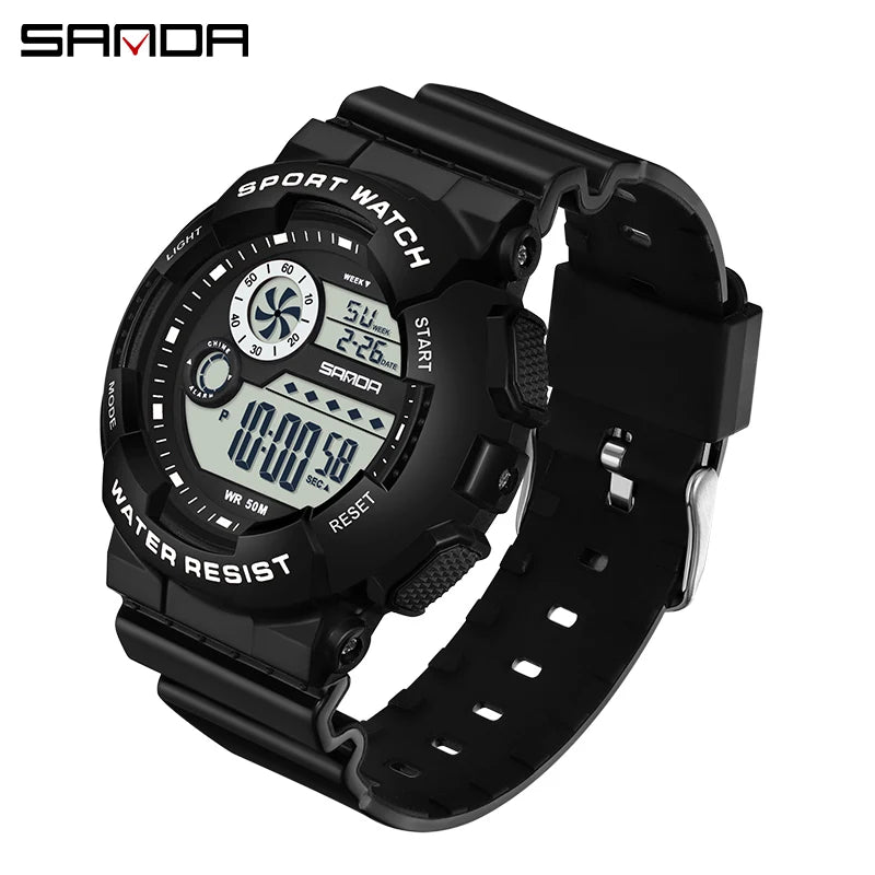 SANDA G Style Fashion Women Sport Watches Alarm Clock Waterproof Stopwatch LED Digital Women Electronics Chronograph Wrist Watch