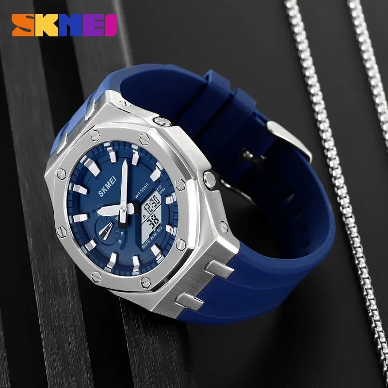 SKMEI 2243 Waterproof Night Glow Electronic Watch  Student Electronic Watch Multi functional Sports  Men's Watch