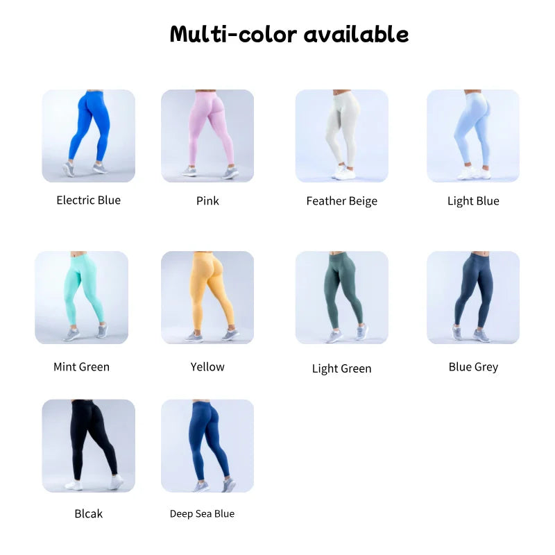 Seamless Women Sports Yoga Pants Low Impact Sports Leggings Tummy Control Squat Proof Gym Fitness Workout Scrunch Butt Tights