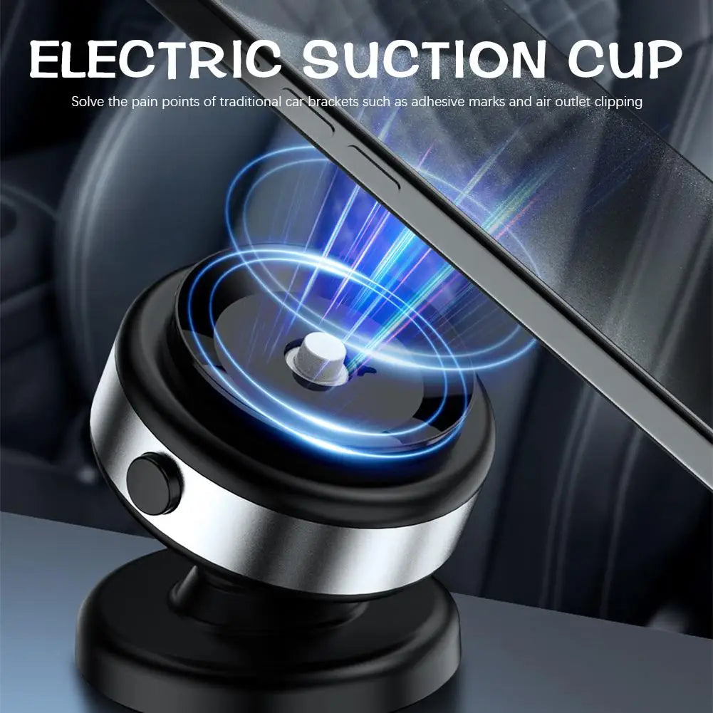 Car Magnetic Vacuum Adsorption Bracket 360 Degree Rotating Aluminum Alloy Mobile Phone Holder For 4.7-inch Or Above Smartphones