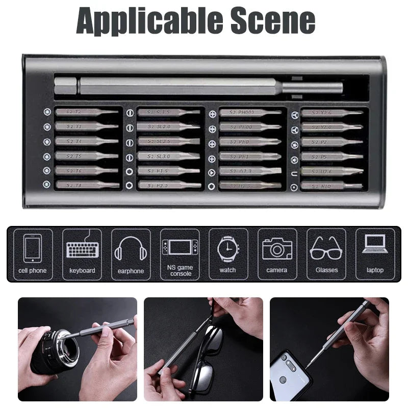 Magnetic Precision Screwdriver Set 63 In 1 With 62 Piece Mini Pocket Screwdriver Set  Small Repair Set For Mobile Phone/PC/Came