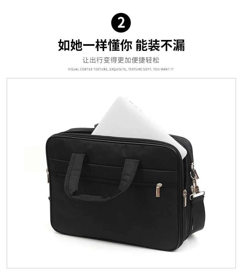 Simple Tote Men Business Briefcase Handbag For 15 Inch Laptop Bags Large Capacity Shoulder Bags Travel Notebook Messenger Bag