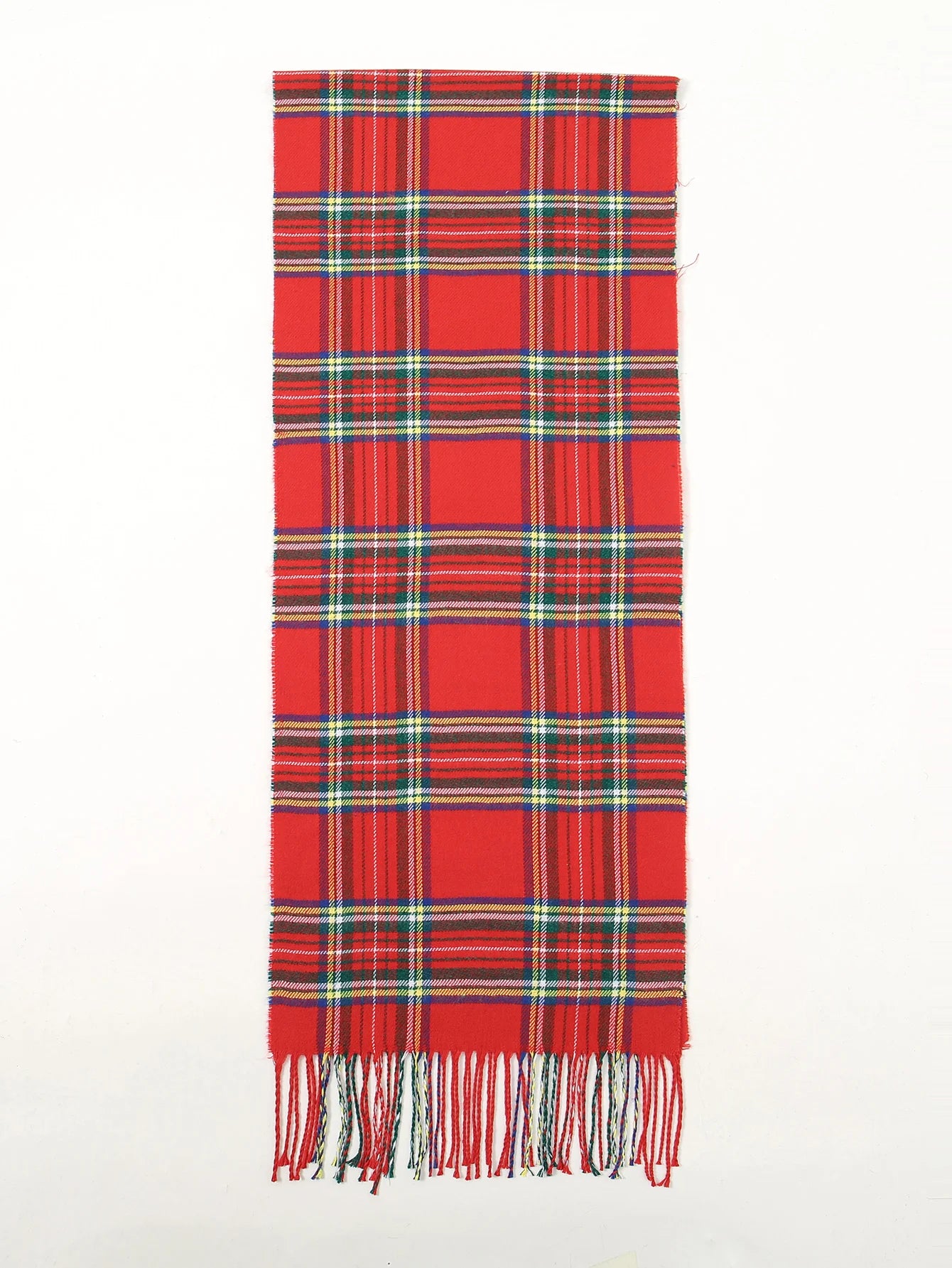 New Cashmere Scarf Red Plaid Tassel Shawl Scarves English Fringe Scarf Winter Warm Blanket 2024 New Soft Pashmina Scarf