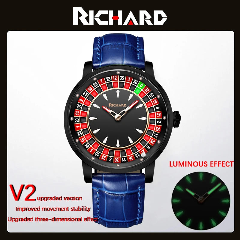 Richard Sapphire Glass NH35 Jacob & Co Betting Market Mens Mechanical Watches Watch Men Top Brands Luxury Wheel Turning Watches