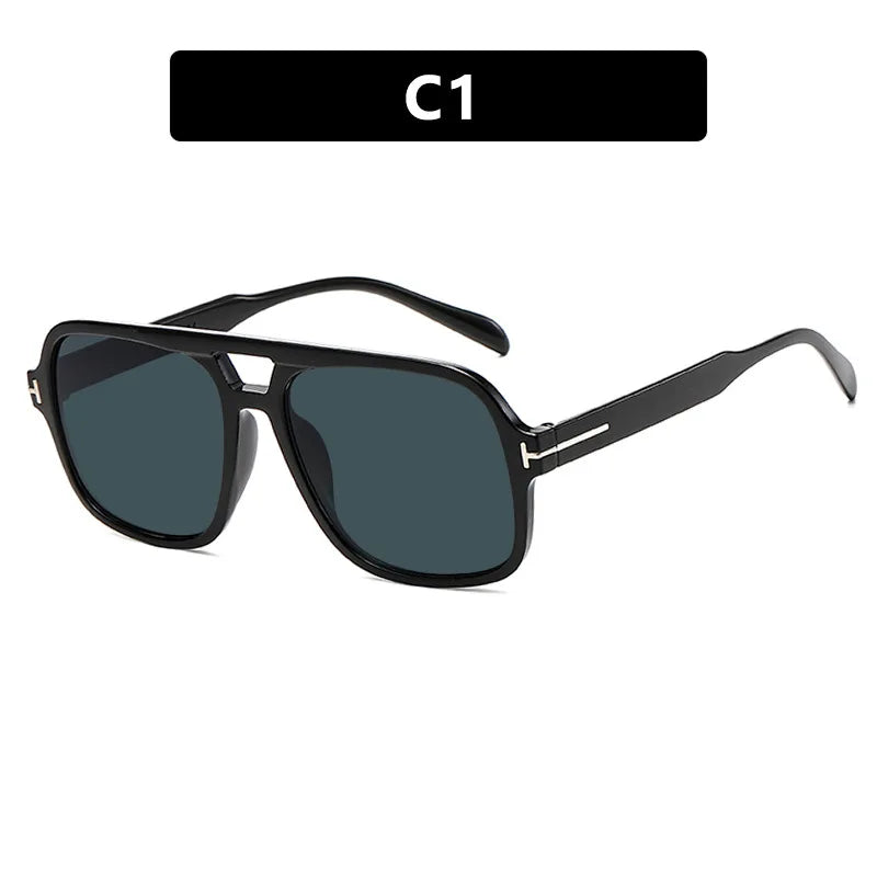 New Women Sunglasses Men High End Street Vintage Retro Modern Large Frame Pilot Sun Glasses Hip Hop Bouncy Sun Glasses UV400