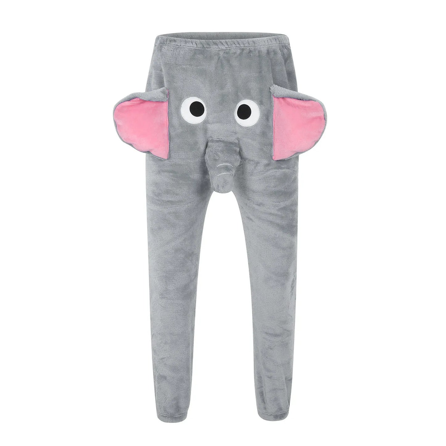 Men's Pajama Pants Flannel Funny Elephant Novelty Shorts Humorous Underwear Prank Gift For Men Animal Themed Pants Pantalone