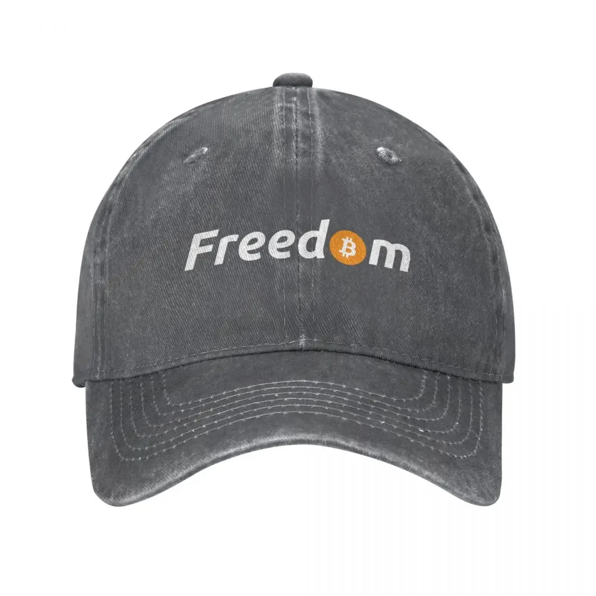 Bitcoin Freedom Denim Baseball Cap Adjustable Hats Women Men Crypto Btc Blockchain Cap Spring Autumn Classic Casquette Gorras