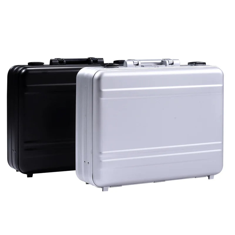 14 inch aluminum briefcase, 18 inch large aluminum-magnesium alloy portable instrument lockbox, security tool box, flight case