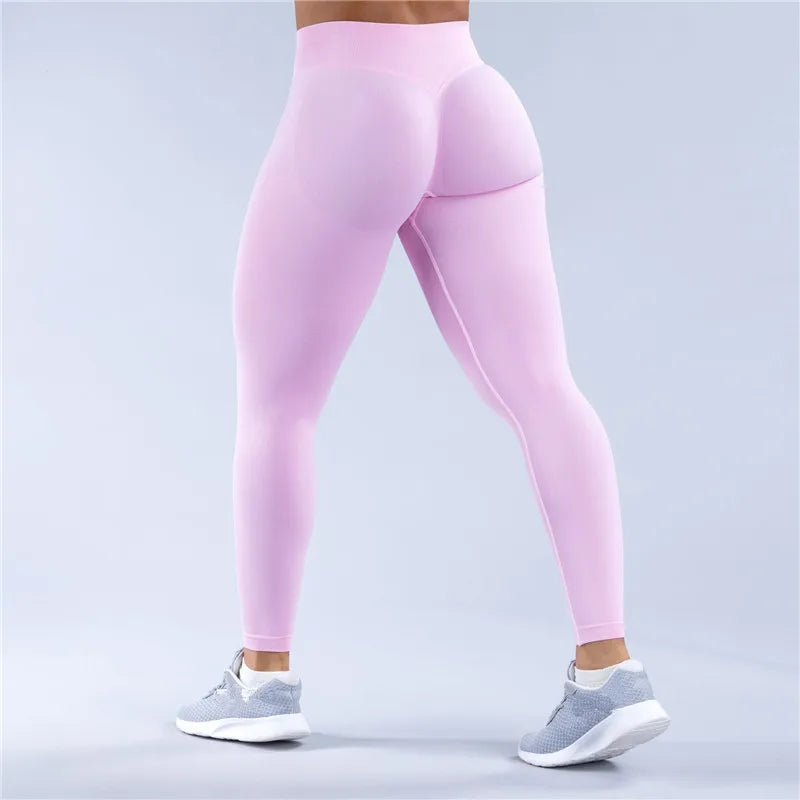 Seamless Women Sports Yoga Pants Low Impact Sports Leggings Tummy Control Squat Proof Gym Fitness Workout Scrunch Butt Tights