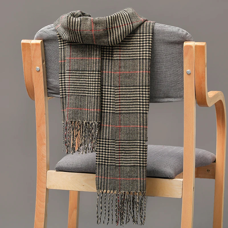 180*35cm Luxury Brand fashion classic lattice men soft scarf cashmere plaid scarves shawl UNISE wraps pashmina headband muffler