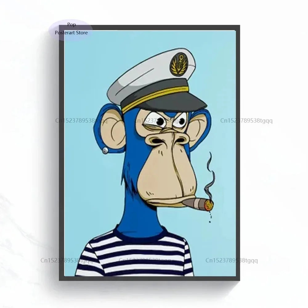 Musk NFT Bored Ape Yacht Club Cartoon Character Canvas HD Printmaking Canvas Painting Wall Art Pictures Living Room Home Decorat