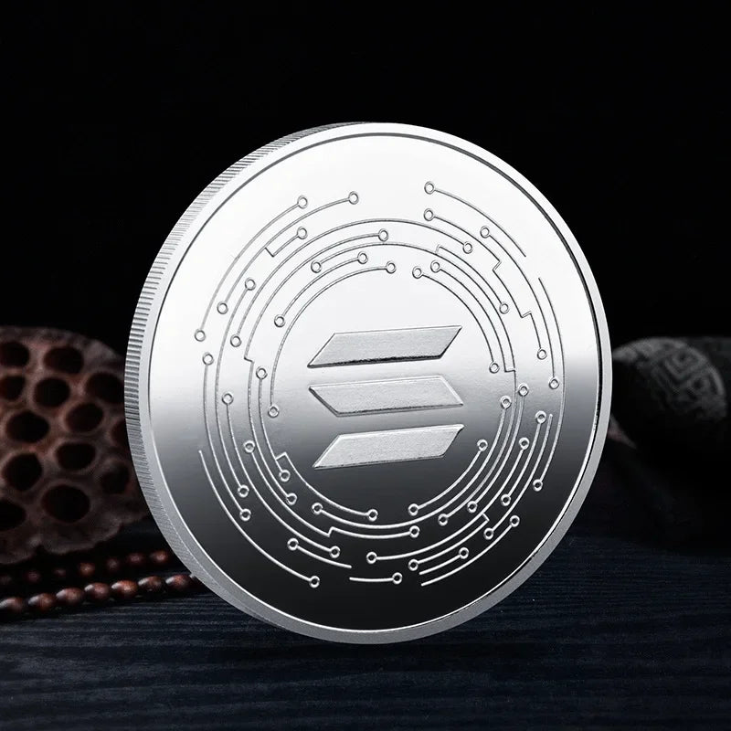 Non-currency Coin Physical Silver Gold Plated Commemorative Crypto Coin Cryptocurrency Collectible Great Gift Home Decor