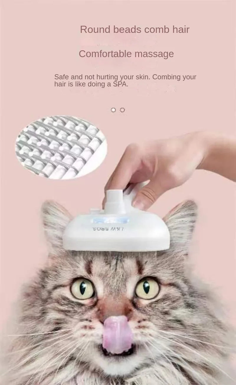 New Pet Spray Brush Hair Removal Comb Dog Cat Brush & Steam Self Cleaning Dog Steam Brush Hair Removal Comb Brushing Comb