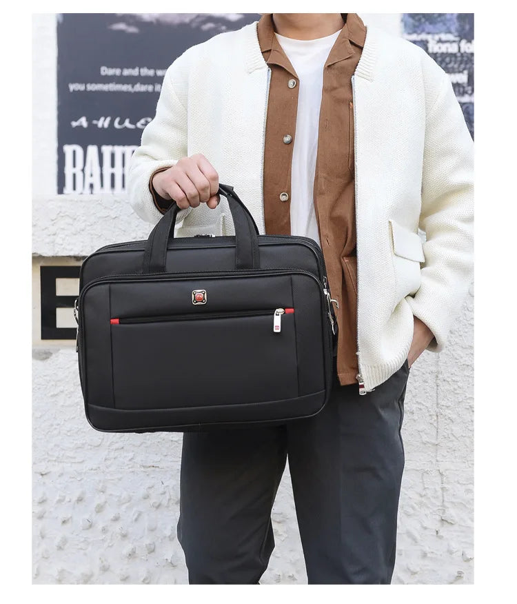 Simple Tote Men Business Briefcase Handbag For 15 Inch Laptop Bags Large Capacity Shoulder Bags Travel Notebook Messenger Bag