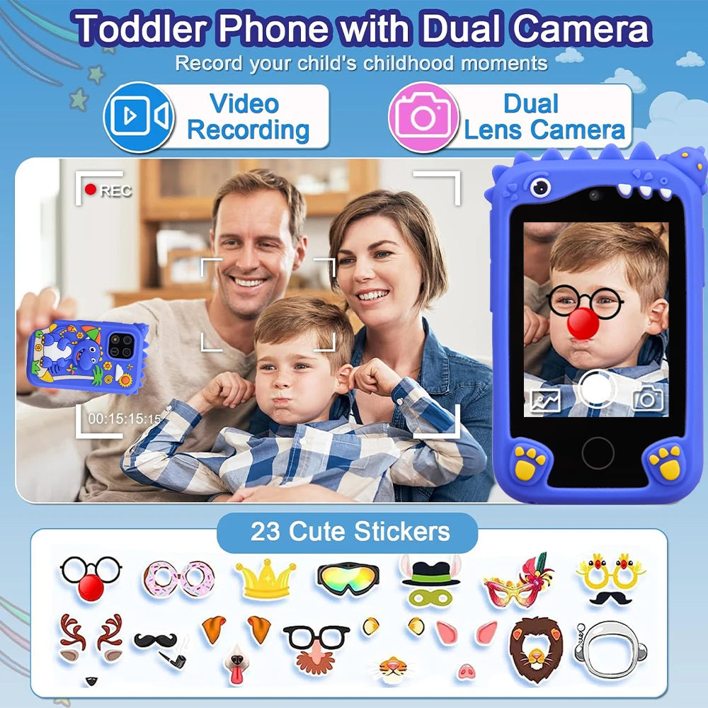 Kids Smart Educational Toys Musci Player Learning Selfie Toddler Phone for Children Age 3-12 Best Christmas Birthday Gifts