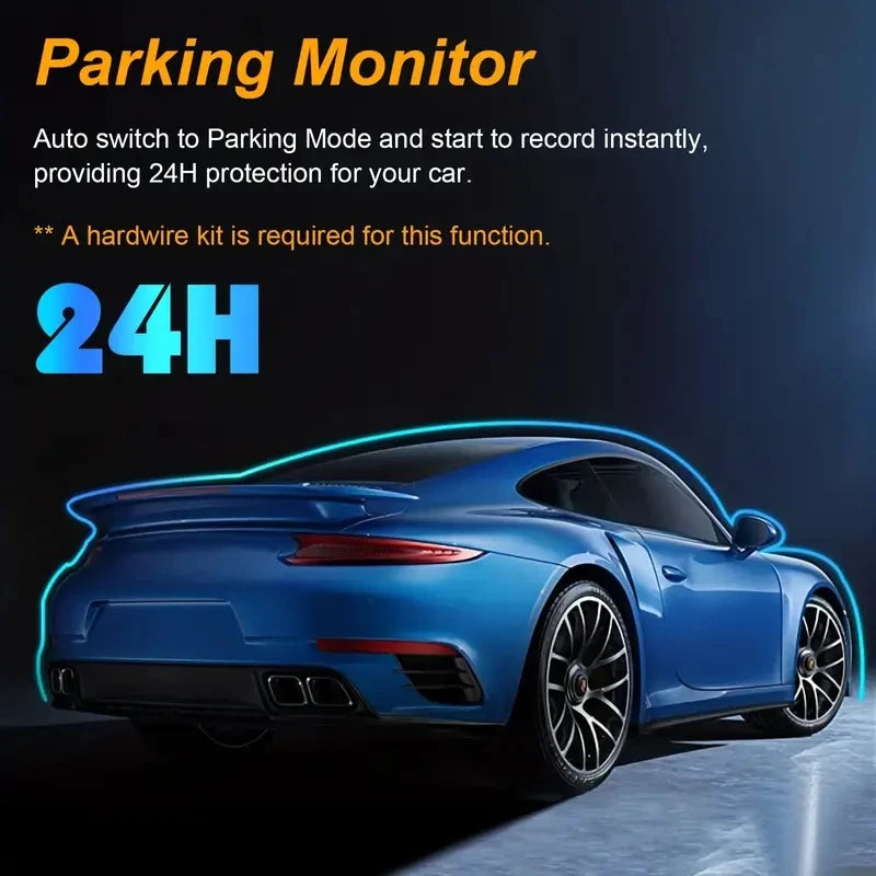 Dash Camera Front And Inside,3.16inch dash Cam 1080P G Sensor HD Night Vision Loop Recording Wide Angle Car DVR