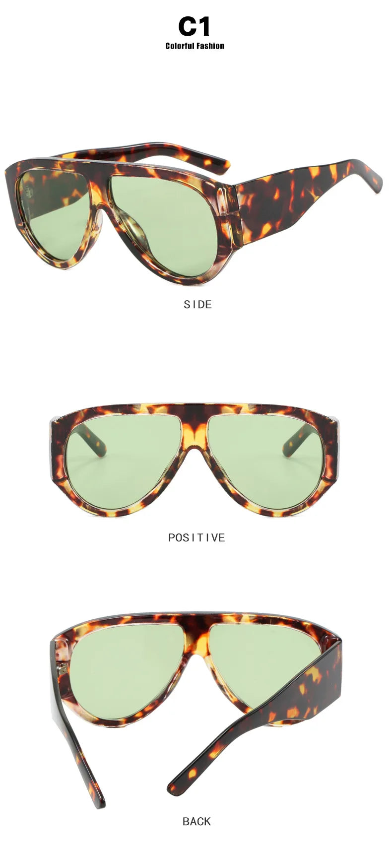 Oversized Pilot Sunglasses Women Fashion 2023 Luxury Big Frame One Piece Gradient Sunglasses Retro Classic Thick Shades