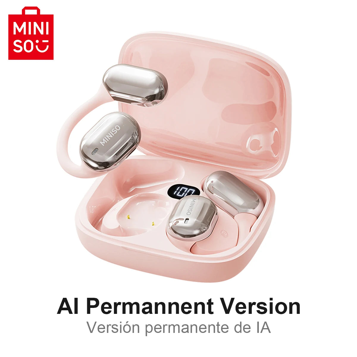 MINISO MS162 Intelligent Bluetooth Translation Earbuds Wireless Headphones Chat Headset Office Travel,16mm Driver Unit