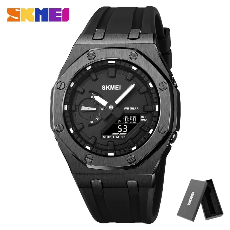 SKMEI 2243 Waterproof Night Glow Electronic Watch  Student Electronic Watch Multi functional Sports  Men's Watch