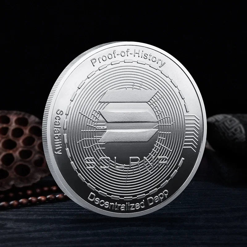 Non-currency Coin Physical Silver Gold Plated Commemorative Crypto Coin Cryptocurrency Collectible Great Gift Home Decor