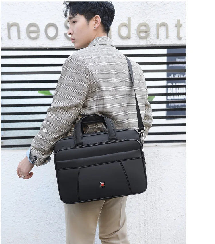 Simple Tote Men Business Briefcase Handbag For 15 Inch Laptop Bags Large Capacity Shoulder Bags Travel Notebook Messenger Bag