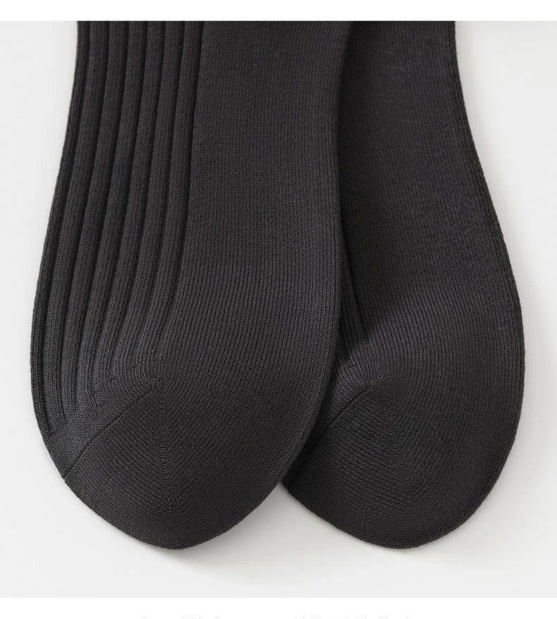 3pairs Men's Cotton Socks Casual Breathable Men's Solid Color Black High-Quality Socks Office Business Sok