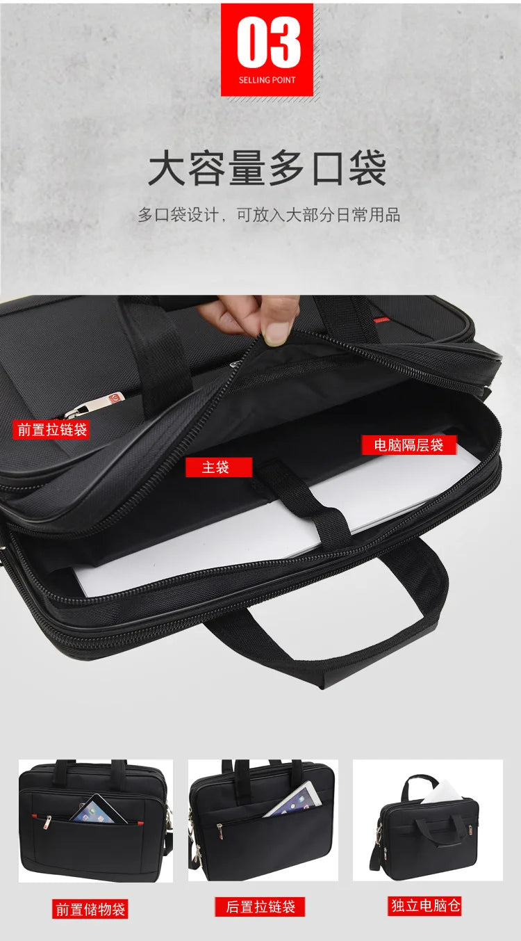 Simple Tote Men Business Briefcase Handbag For 15 Inch Laptop Bags Large Capacity Shoulder Bags Travel Notebook Messenger Bag