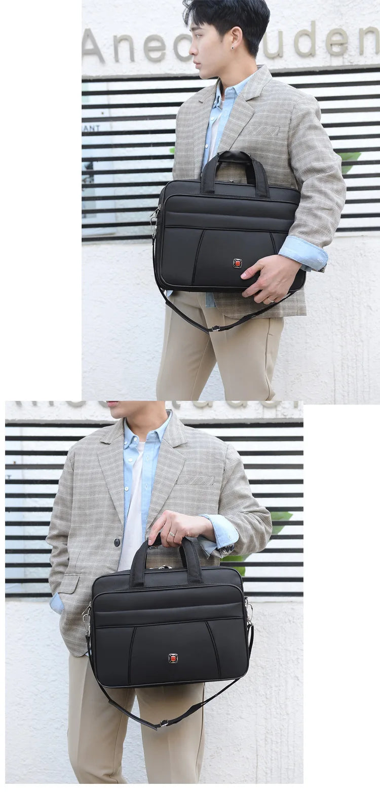 Simple Tote Men Business Briefcase Handbag For 15 Inch Laptop Bags Large Capacity Shoulder Bags Travel Notebook Messenger Bag