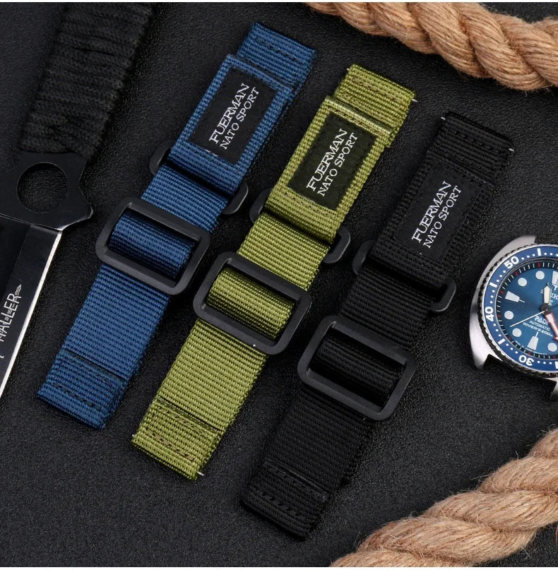 Hot top Nylon NATO watch strap for Seiko NO.5 007 series sport watch belt 20mm 22mm 24mm watchband Men's wristband bracelet