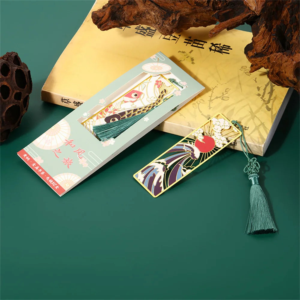 1pcs Chinese Style Bookmarks Retro Metal Bookmark School Supplies Reading Accessories Aesthetic Stationery Book Lover Gifts