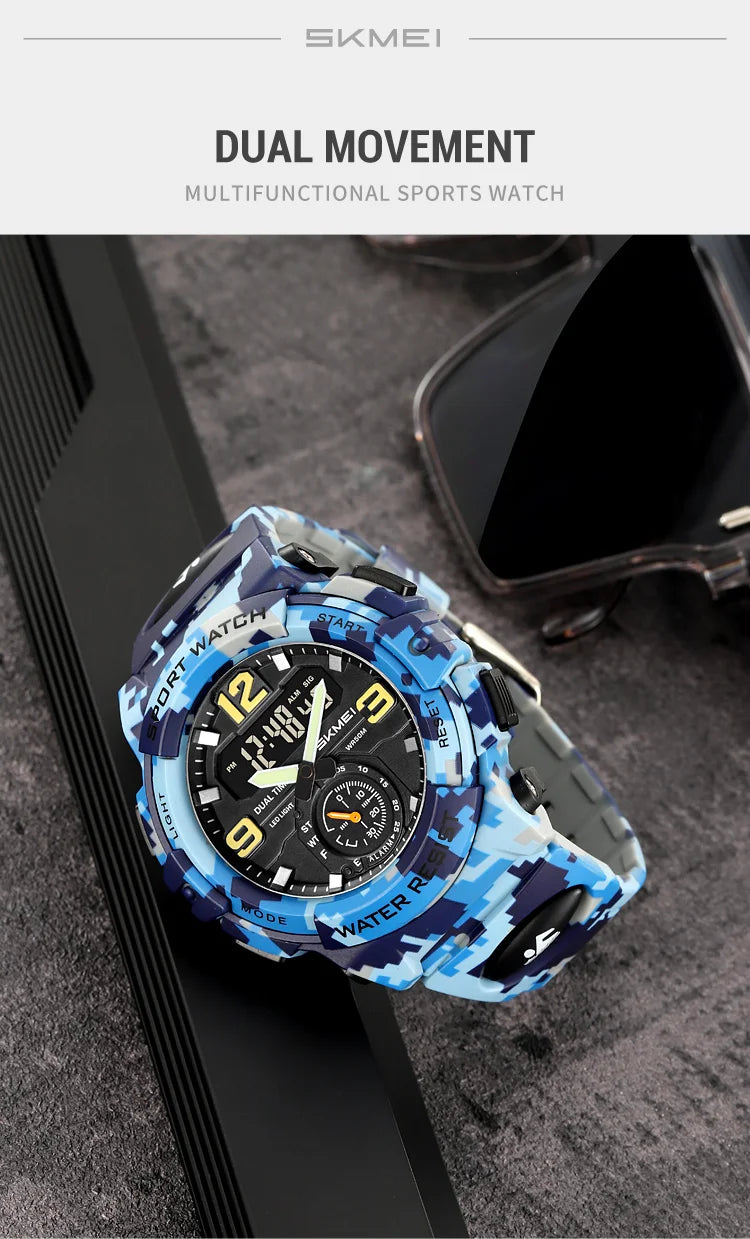 SKMEI Digital Electronic Large Dial Watch Fashion Sport Watches For Men Waterproof Quartz Wristwatch Alarm Clock Horloges Mannen